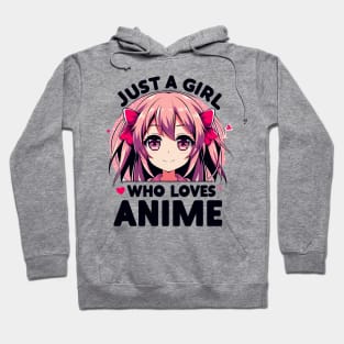 Anime Fanatic Pink-Haired Girl Design Hoodie